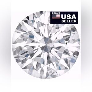 2 Carat Round Cut VVS1/D Real Loose Moissanite Diamond Stone 8mm